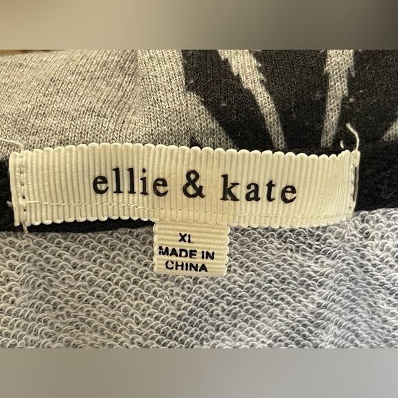 Ellie & Kate size XL Pot leaf Hoodie zip up , gray, and black - Picture 6 of 8